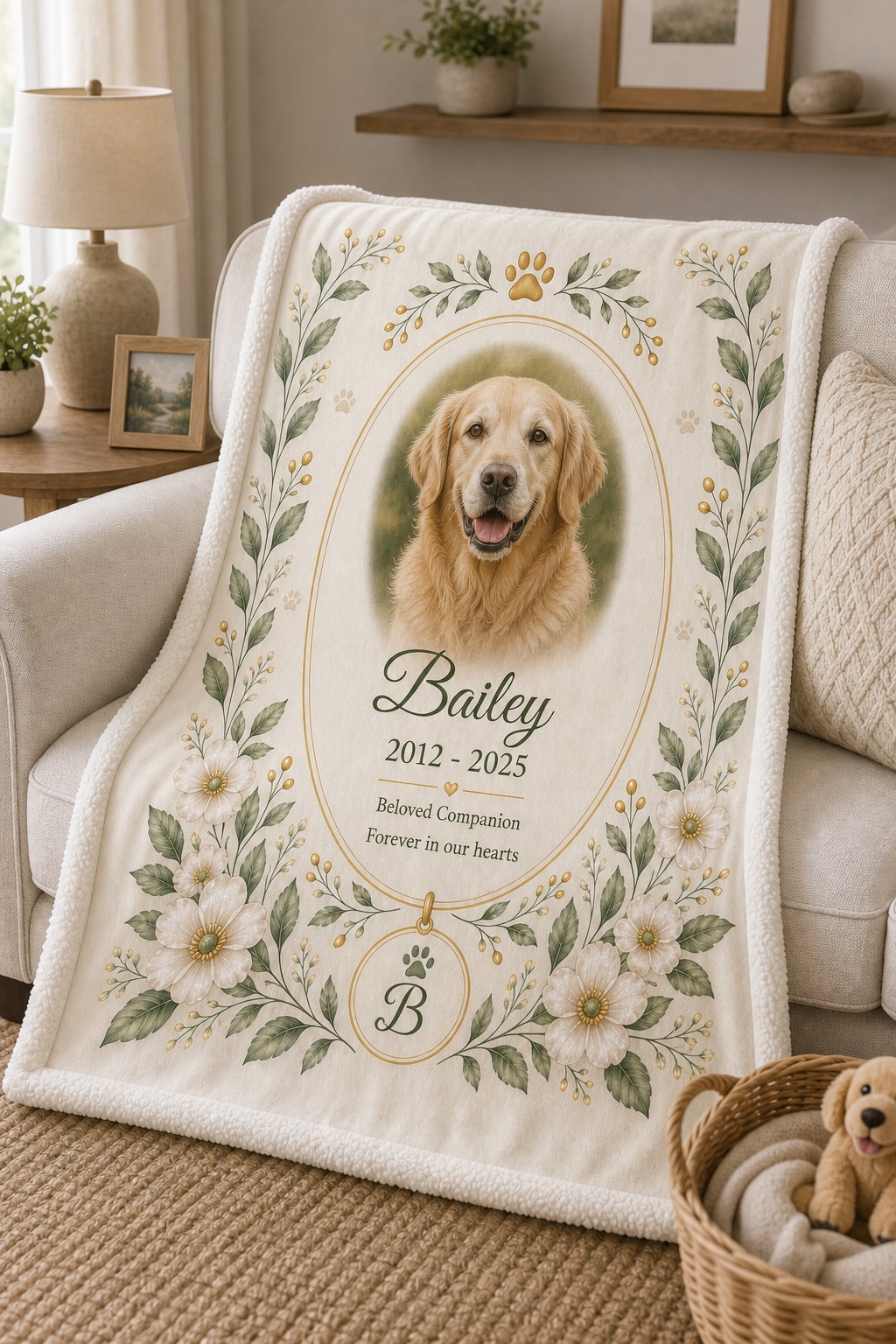 Personalized Pet Memorial Blanket product photo